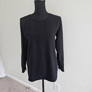 Ann Taylor Black Long Sleeve Top - Sz S
